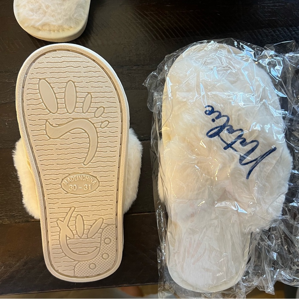 Cozy White Furry Slippers